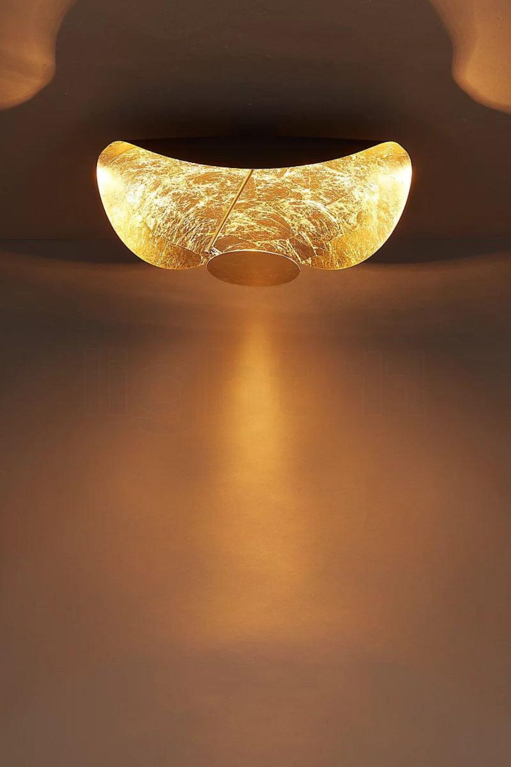 Ceiling Lamp Art Deco with Curved Shade and Integrated LED