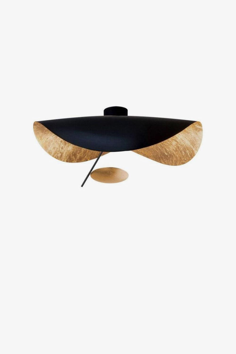 Ceiling Lamp Art Deco with Curved Shade and Integrated LED
