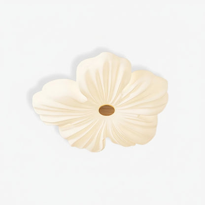 Ceiling Lamp Bohemian Flower Shape with Integrated LED and Wood Detail