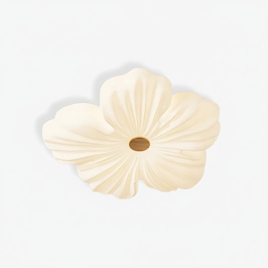 Ceiling Lamp Bohemian Flower Shape with Integrated LED and Wood Detail