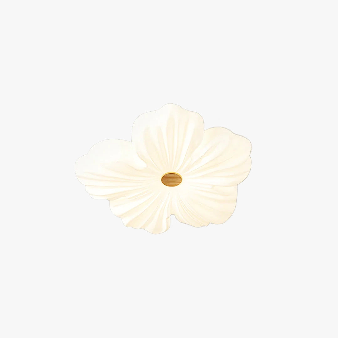 Ceiling Lamp Bohemian Flower Shape with Integrated LED and Wood Detail