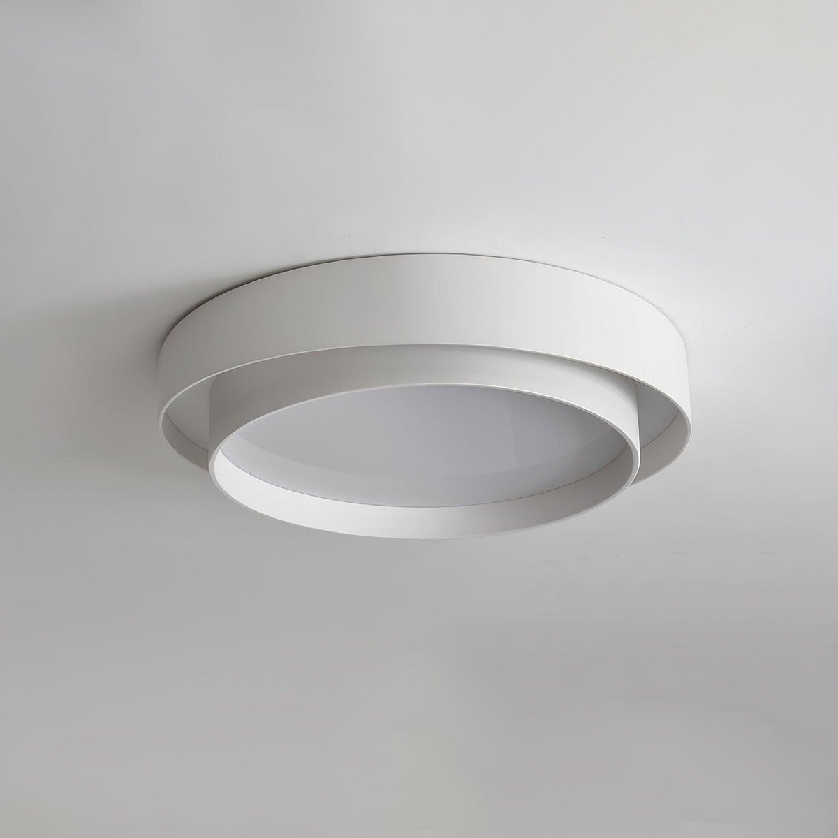 Ceiling Lamp Minimalist Double Ring LED with Remote Dimmer
