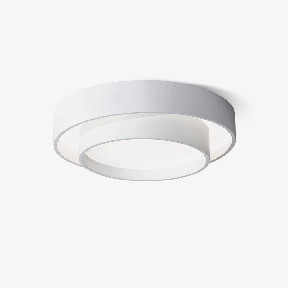 Ceiling Lamp Minimalist Double Ring LED with Remote Dimmer