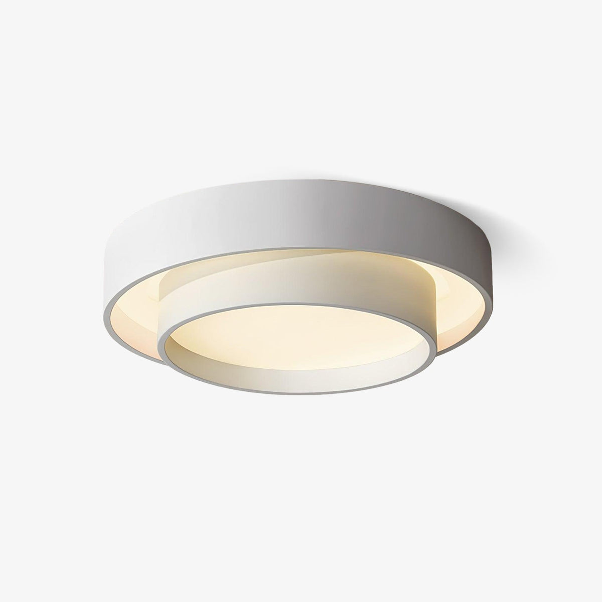 Ceiling Lamp Minimalist Double Ring LED with Remote Dimmer