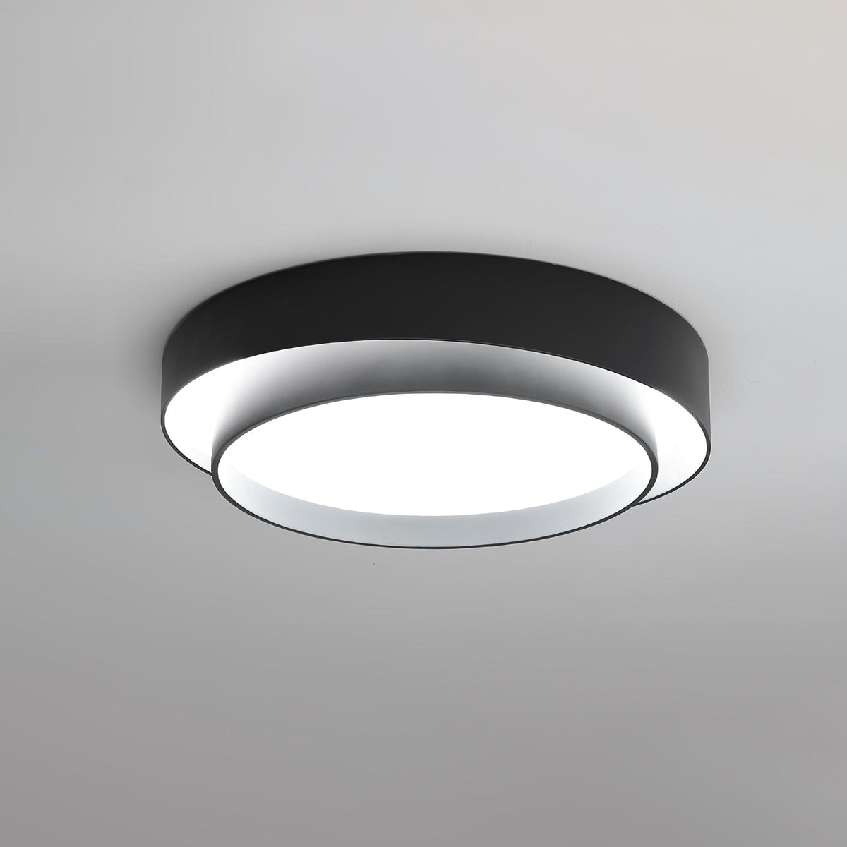 Ceiling Lamp Minimalist Double Ring LED with Remote Dimmer