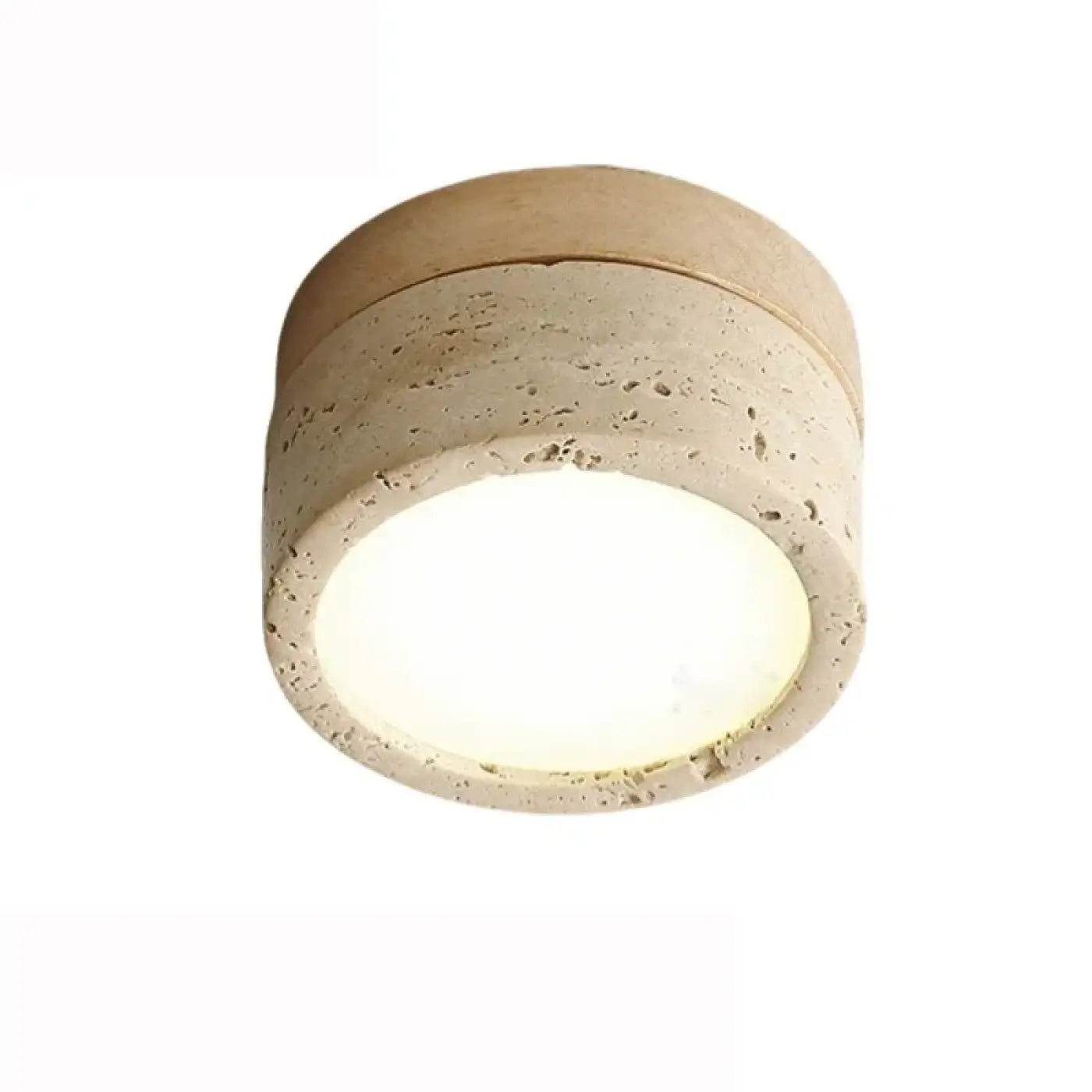 Ceiling Lamp Minimalist Round Stone Look with Integrated LED