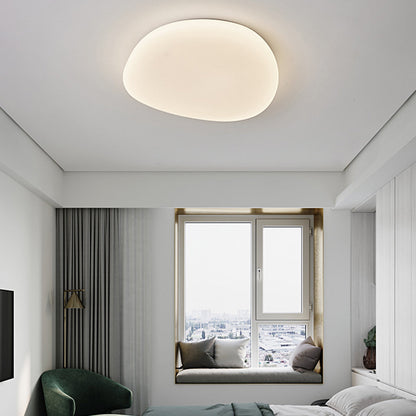 Ceiling Lamp Minimalist with Organic Pebble Shape and Dimmable LED