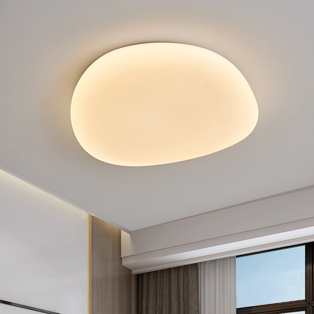 Ceiling Lamp Minimalist with Organic Pebble Shape and Dimmable LED