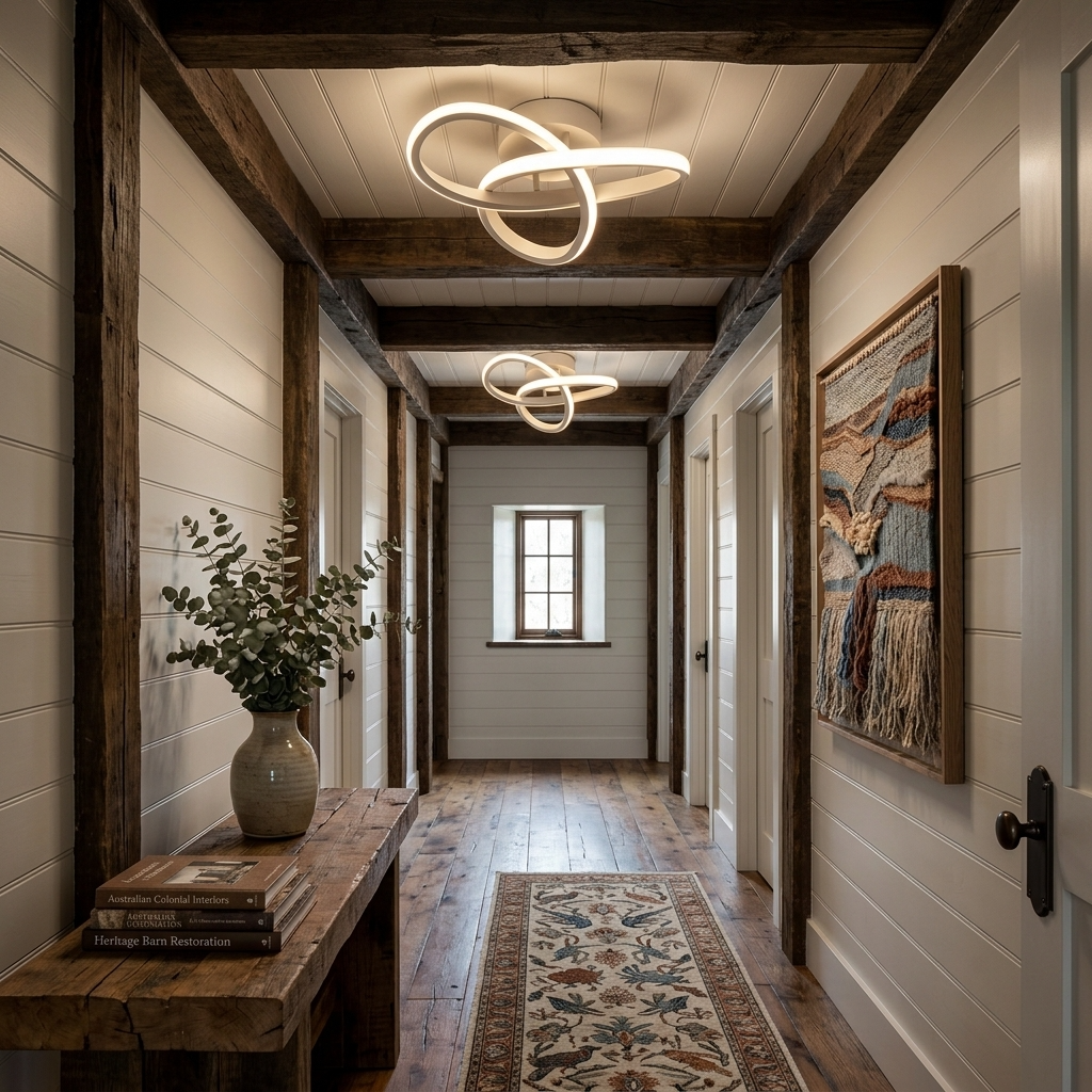 Ceiling Lamp Modern LED Flush Mount with Interlocking Ring Design