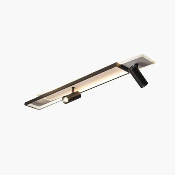 Ceiling Lamp Modern LED with Adjustable Spotlights and Integrated Panel Light