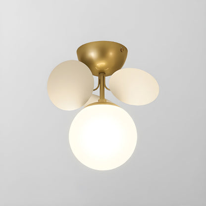 Ceiling Lamp Modern with Pastel Acrylic Discs and Globe Shades