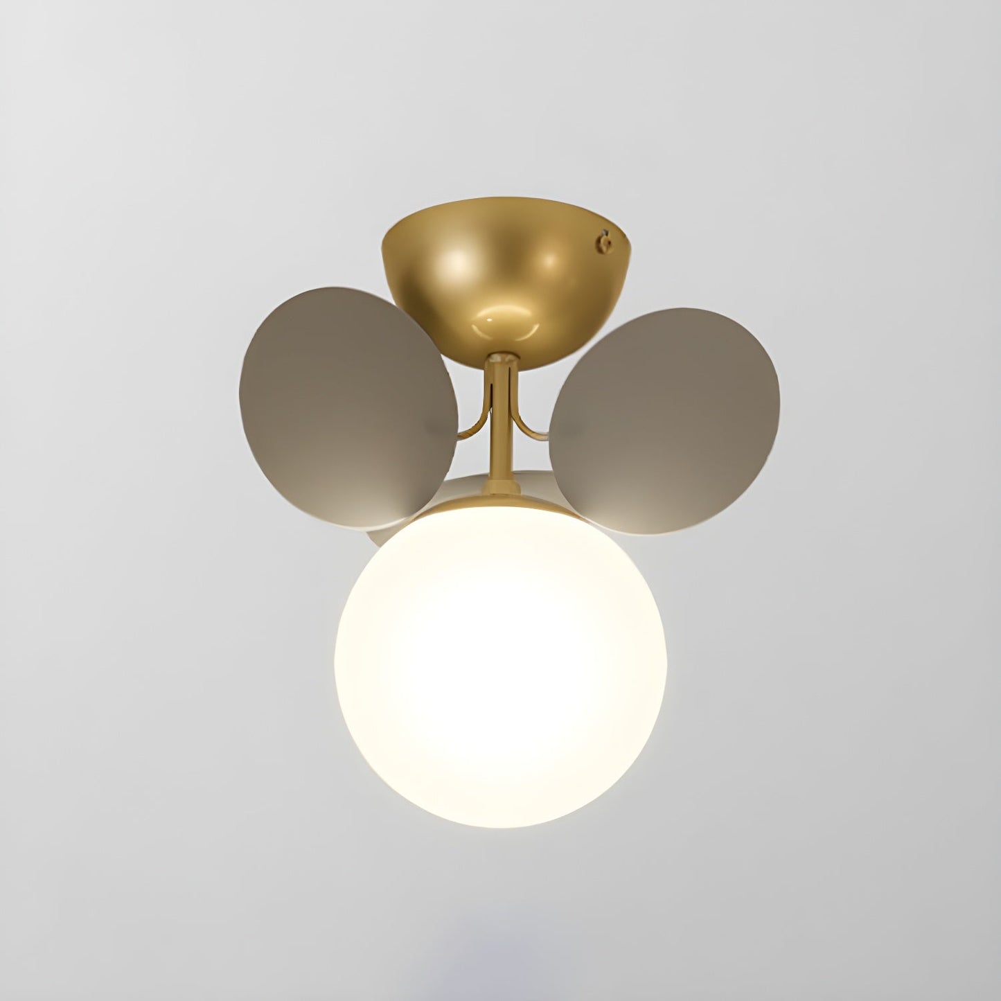 Ceiling Lamp Modern with Pastel Acrylic Discs and Globe Shades
