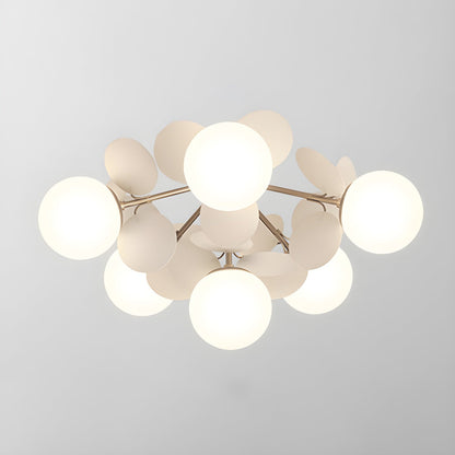 Ceiling Lamp Modern with Pastel Acrylic Discs and Globe Shades