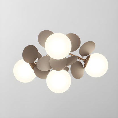 Ceiling Lamp Modern with Pastel Acrylic Discs and Globe Shades