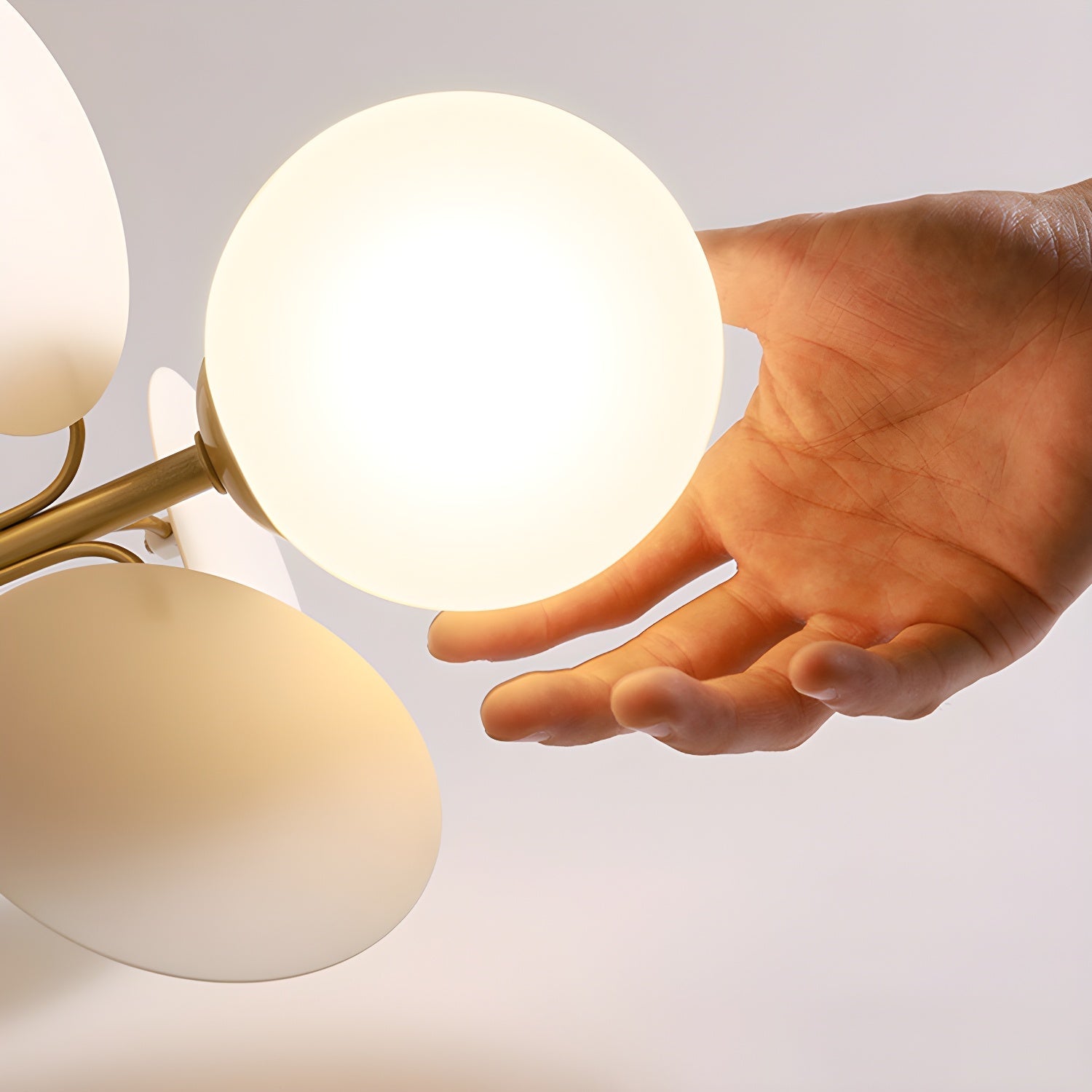 Ceiling Lamp Modern with Pastel Acrylic Discs and Globe Shades