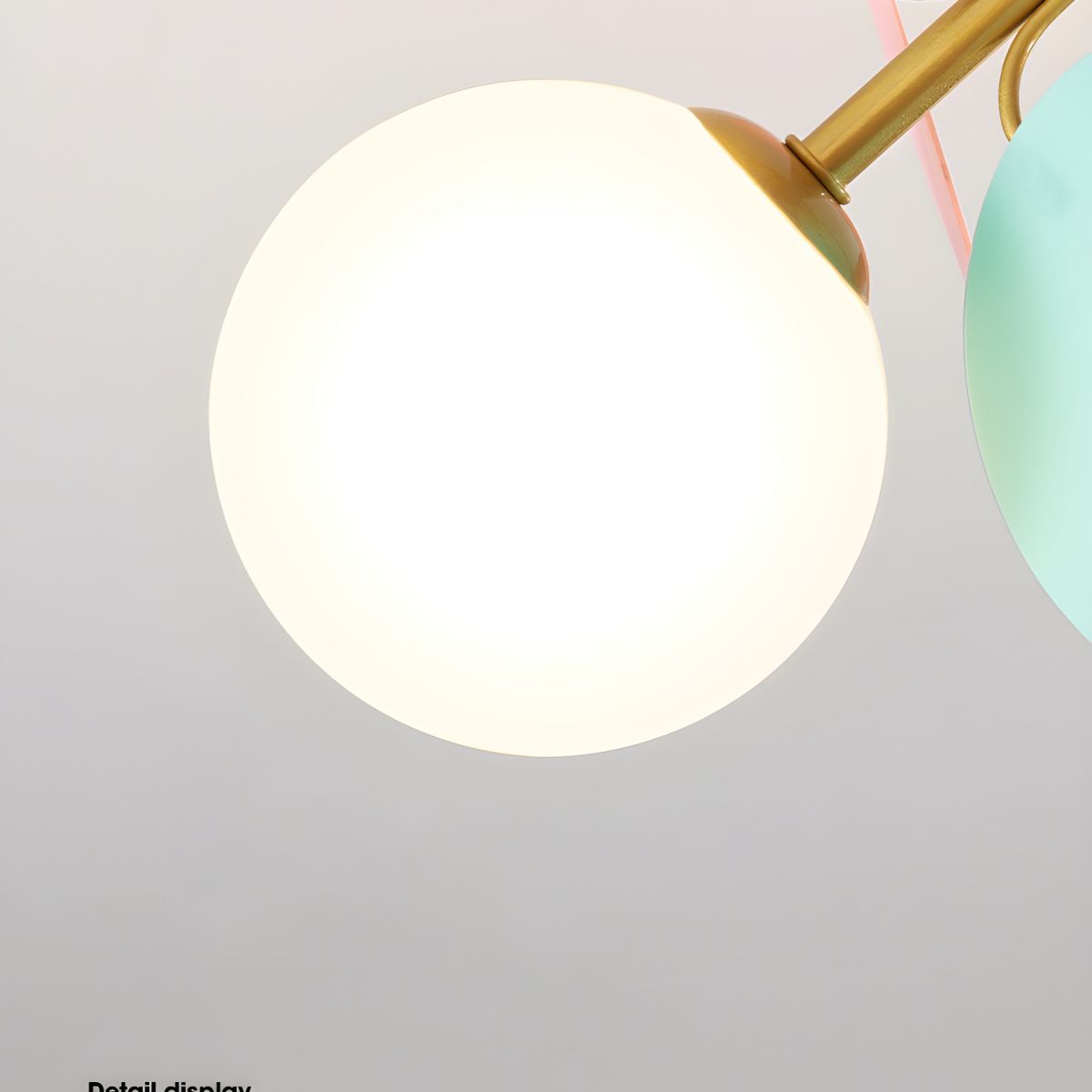Ceiling Lamp Modern with Pastel Acrylic Discs and Globe Shades