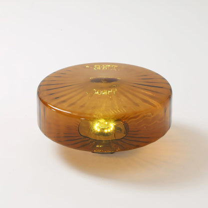 Ceiling Lamp Retro Bohemian Glass Shade with Sunray Pattern