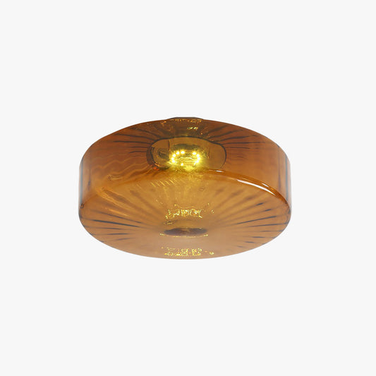 Ceiling Lamp Retro Bohemian Glass Shade with Sunray Pattern