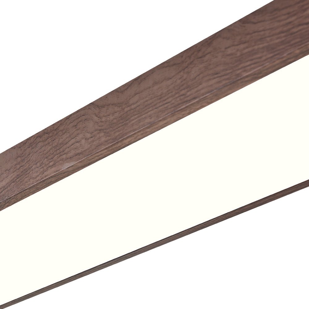 Ceiling Lamp Scandinavian LED Flush Mount with Wood-Grain Finish and Rounded Oblong Shape