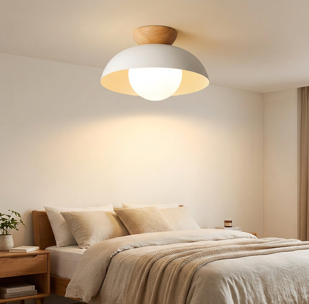 Ceiling Lamp Scandinavian with Dome Shade and Globe Diffuser
