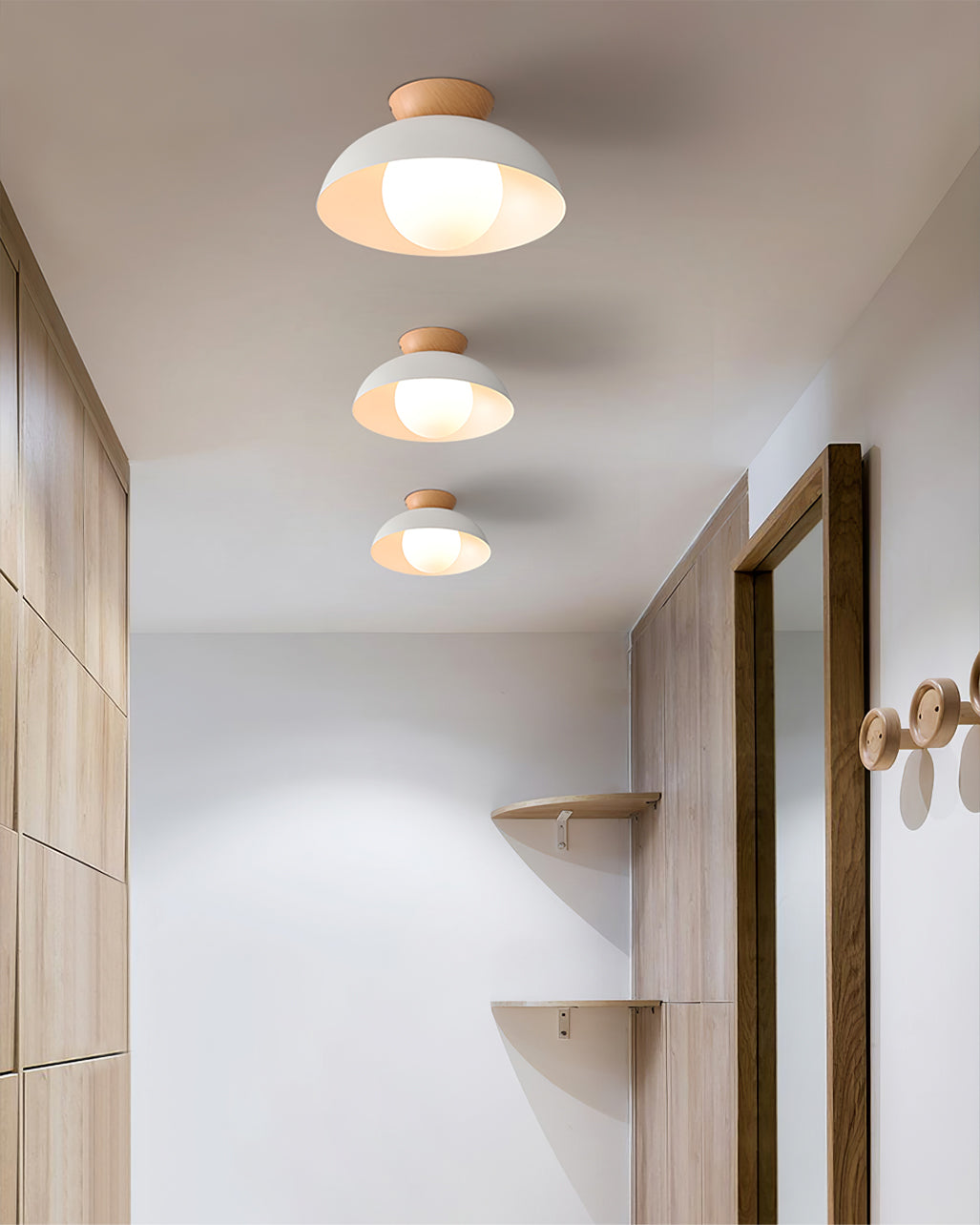 Ceiling Lamp Scandinavian with Dome Shade and Globe Diffuser