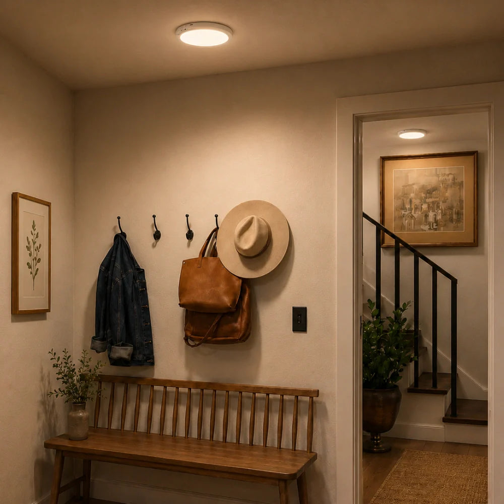 Ceiling Light with Motion Sensor, Remote Control and Rechargeable Battery