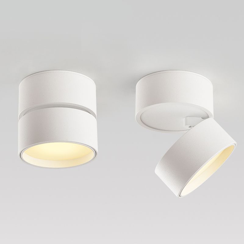 Ceiling Spotlight Minimalist Rotatable Surface Mount with Cylindrical Shade