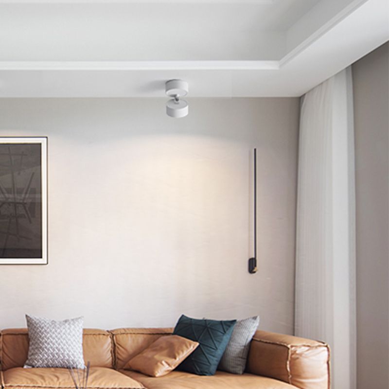 Ceiling Spotlight Minimalist Rotatable Surface Mount with Cylindrical Shade
