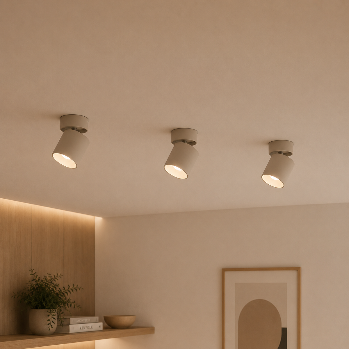 Ceiling Spotlight Minimalist with Swivel Head and Integrated LED