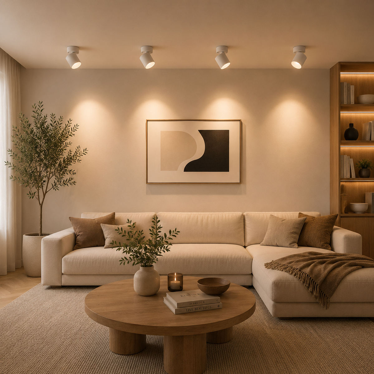Ceiling Spotlight Minimalist with Swivel Head and Integrated LED