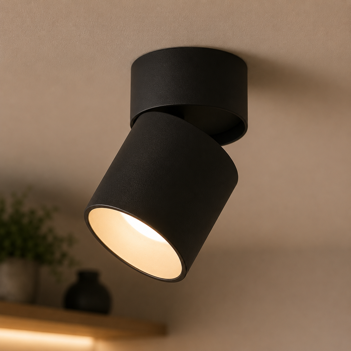 Ceiling Spotlight Minimalist with Swivel Head and Integrated LED