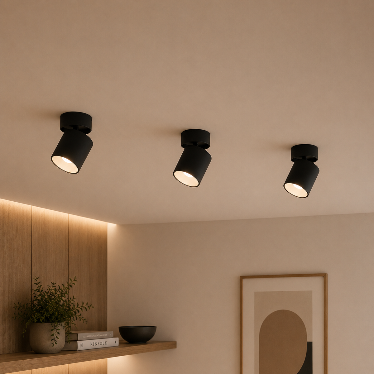 Ceiling Spotlight Minimalist with Swivel Head and Integrated LED
