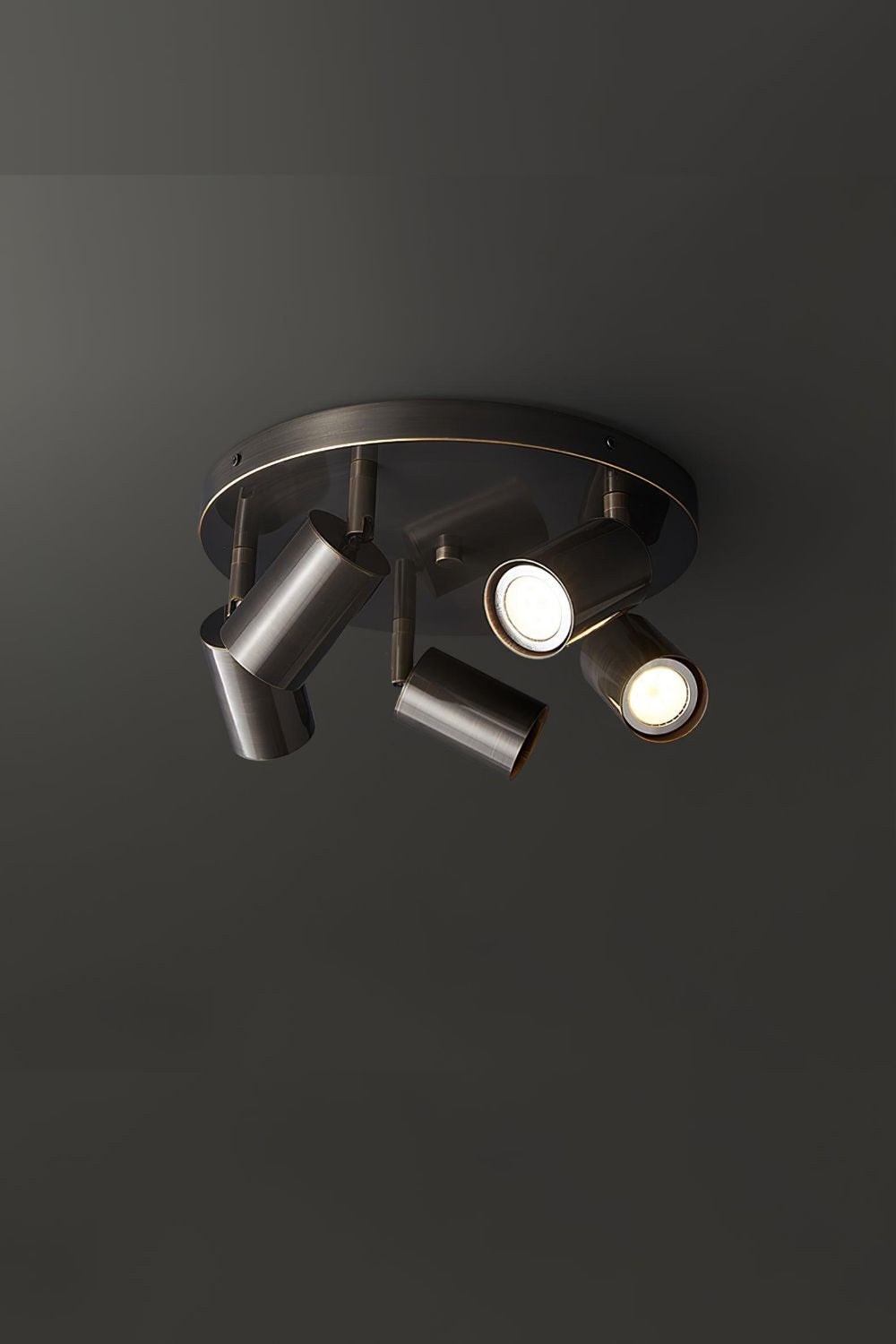 Ceiling Spotlight Modern with Rotatable Heads and Round Base