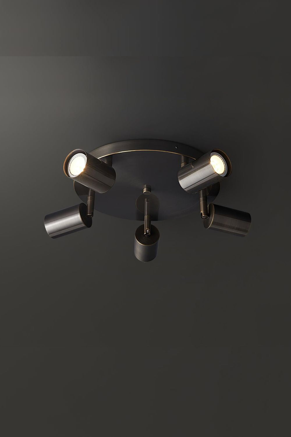 Ceiling Spotlight Modern with Rotatable Heads and Round Base