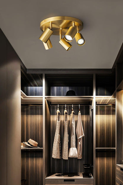 Ceiling Spotlight Modern with Rotatable Heads and Round Base