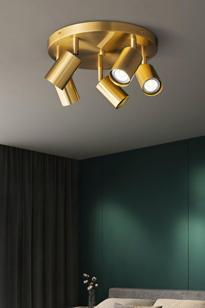 Ceiling Spotlight Modern with Rotatable Heads and Round Base