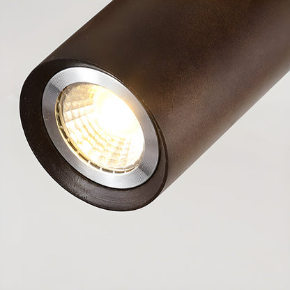 Ceiling Spotlight Track Light Scandinavian with Rotatable Wood Heads and E27 Fitting