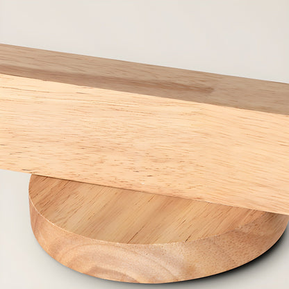 Ceiling Spotlight Track Light Scandinavian with Rotatable Wood Heads and E27 Fitting