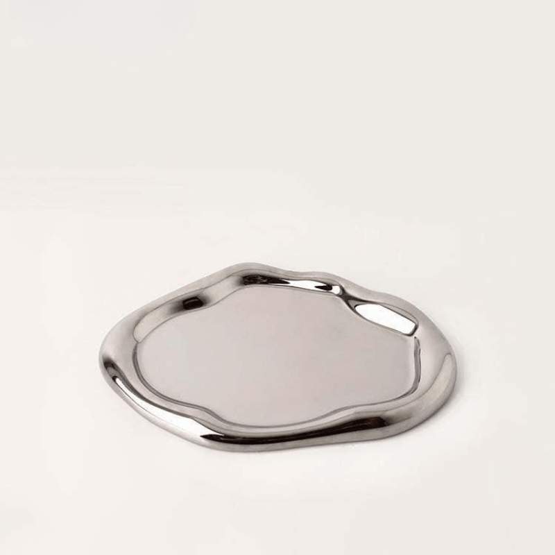 Ceramic Trinket Dish with Shiny Finish for Rings and Earrings