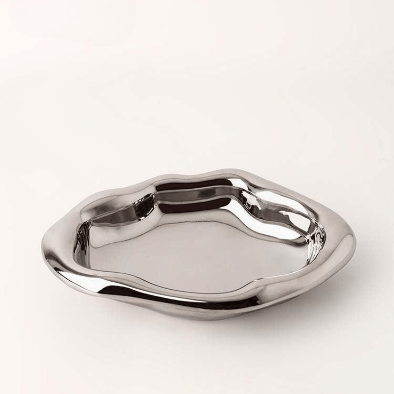 Ceramic Trinket Dish with Shiny Finish for Rings and Earrings