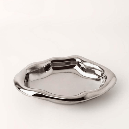 Ceramic Trinket Dish with Shiny Finish for Rings and Earrings