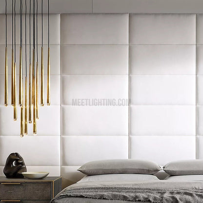 Chandelier Modern with Tubular Pendants and Round Canopy, 12 Lights