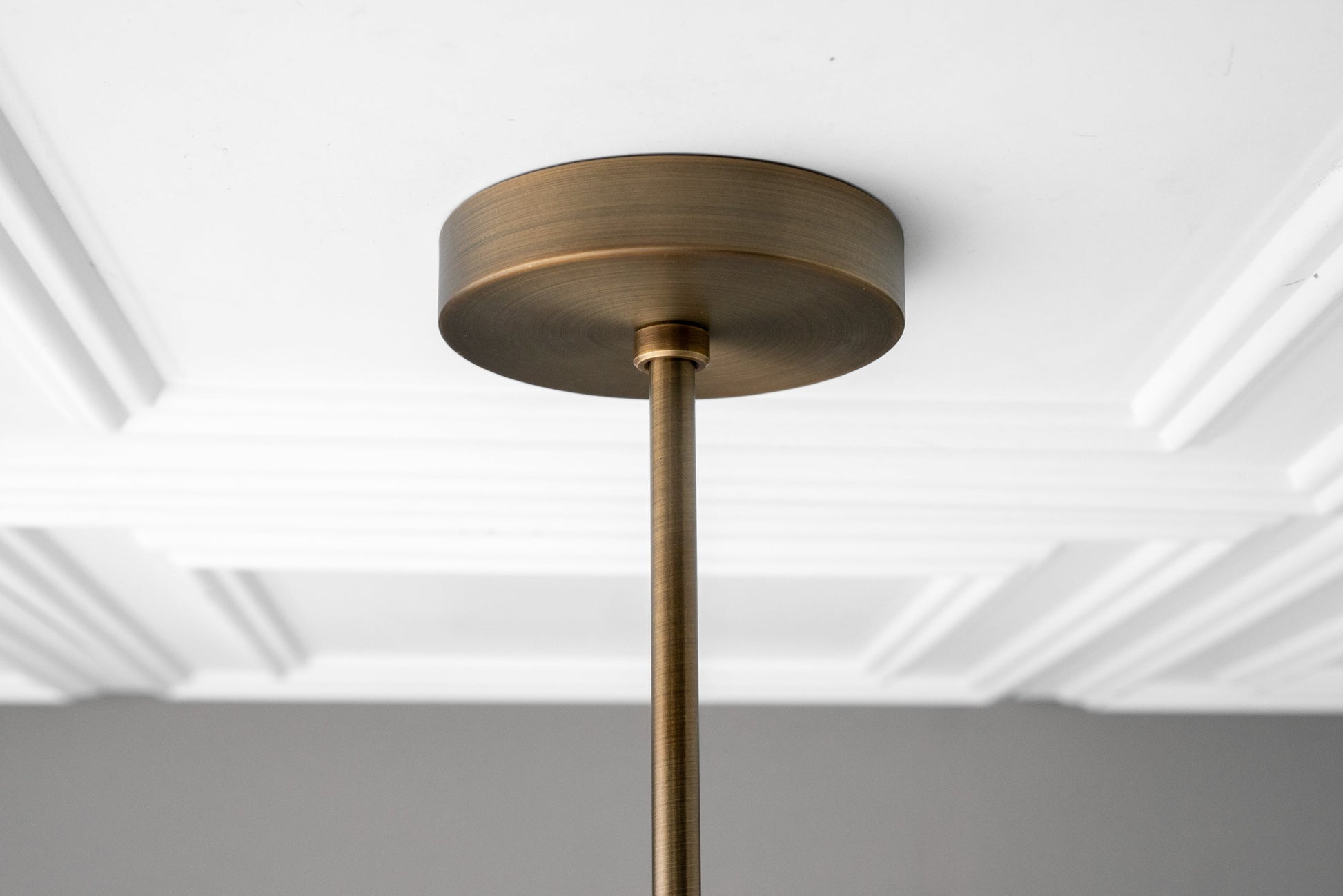Chandelier Vintage with Three Frosted Glass Globes and Curved Arms