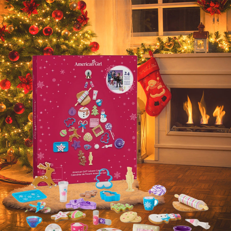 Christmas Advent Calendar with 24 Doll Accessories and Baking Set
