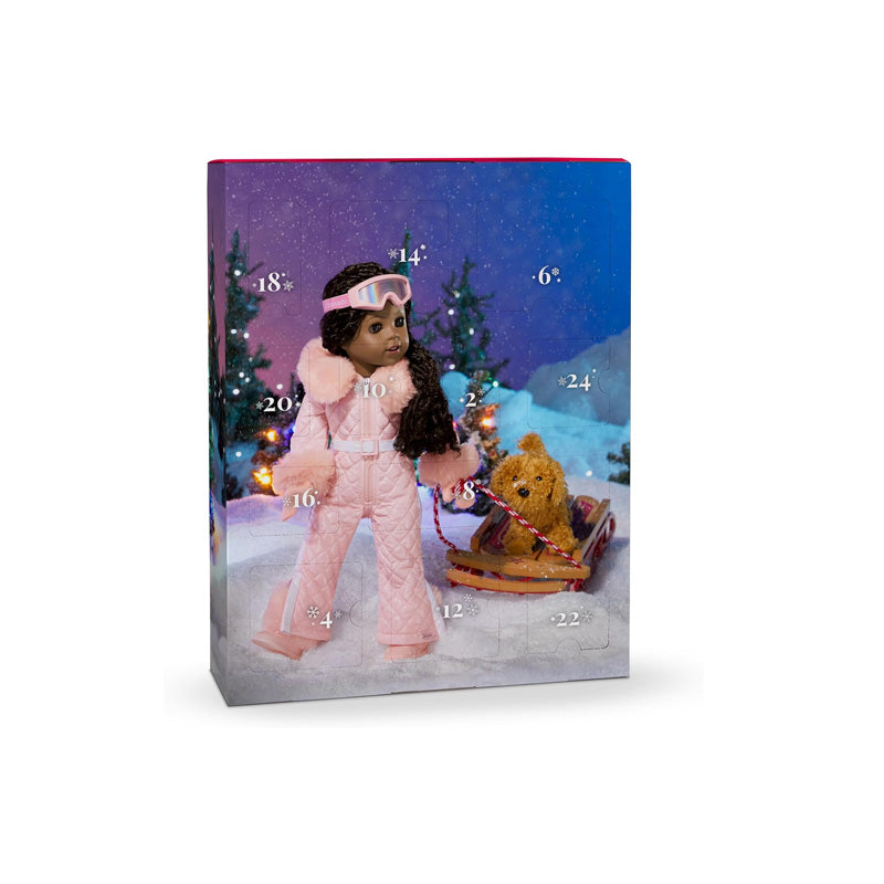 Christmas Advent Calendar with 24 Doll Accessories and Baking Set