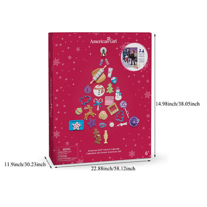 Christmas Advent Calendar with 24 Doll Accessories and Baking Set
