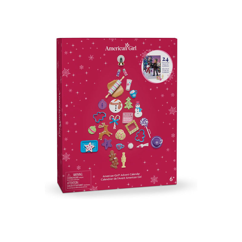 Christmas Advent Calendar with 24 Doll Accessories and Baking Set