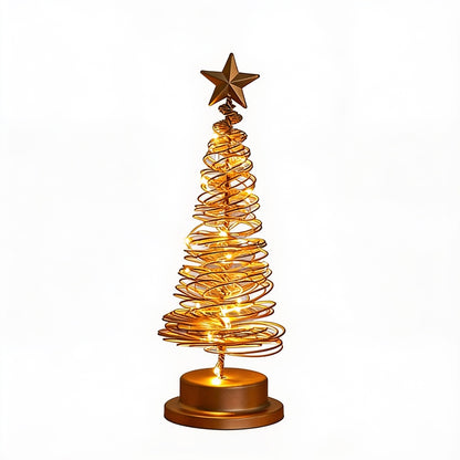 Christmas Tree Table Lamp with LED Lights and Star Topper