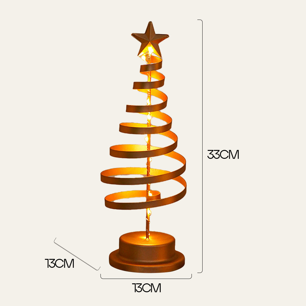 Christmas Tree Table Lamp with LED Lights and Star Topper