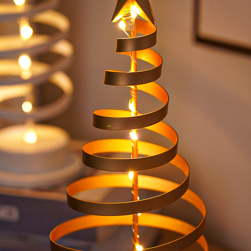 Christmas Tree Table Lamp with LED Lights and Star Topper